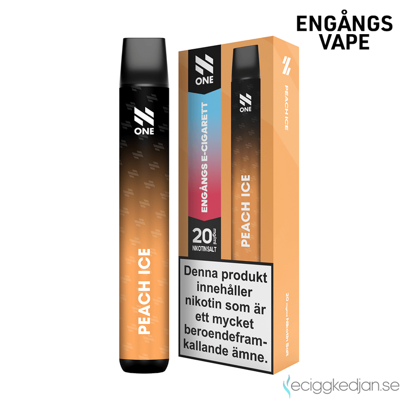 N ONE | Peach Ice | Engångsvape  | Obs! UTGÅNGET DATUM