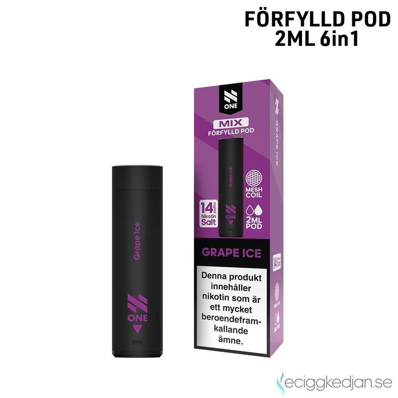 N One 6in1 Pod | Grape Ice | Förfylld Pod | 1pack