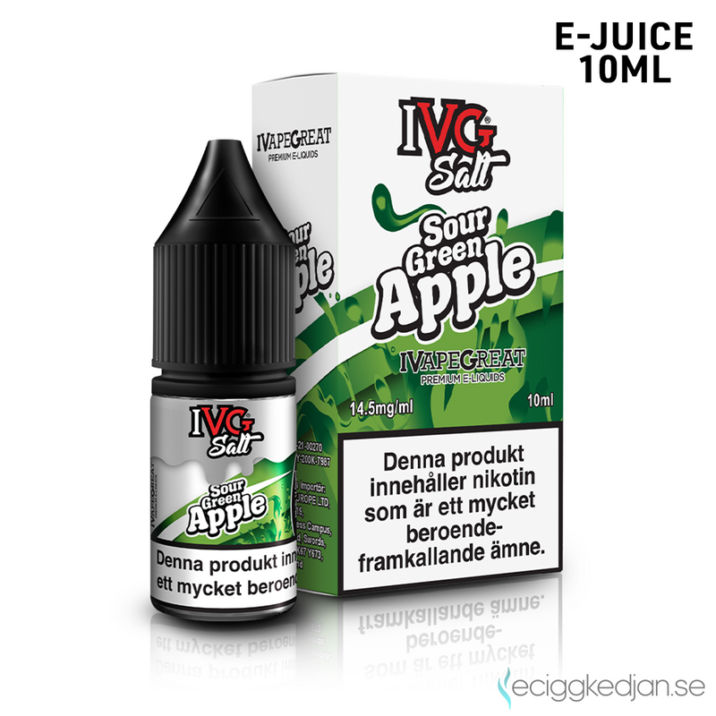 IVG Salts | Sour Green Apple | 10ml E-Juice | 14,5mg Saltnikotin