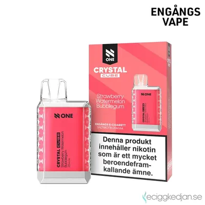 N One Crystal Cube | Strawberry Watermelon Bubblegum | Engångsvape