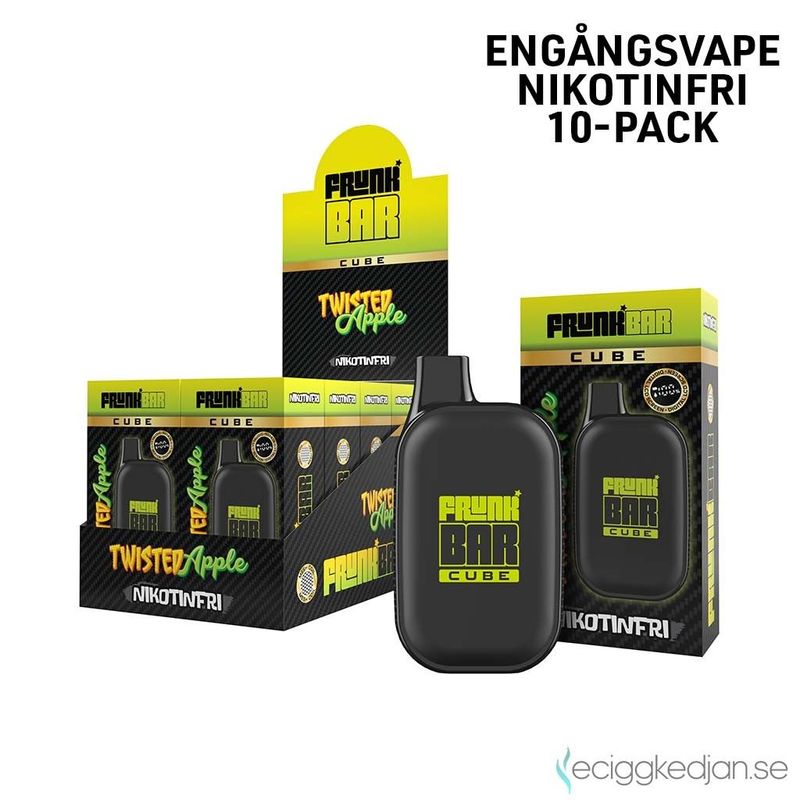 Frunk Bar Cube ZERO | Twisted Apple | Nikotinfri Engångsvape | 10pack