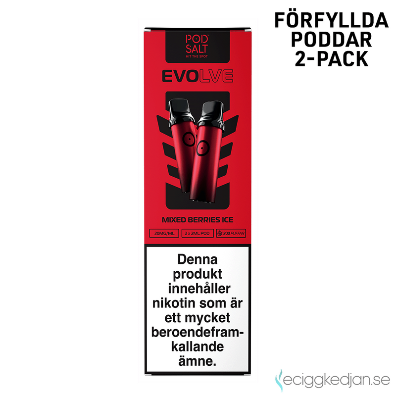Pod Salt Evolve Pod | Mixed Berries Ice | Förfylld Pod | OBS! Utgånget Datum