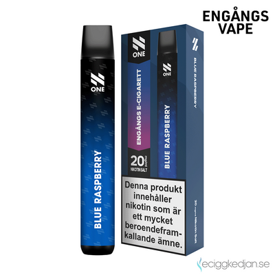 N ONE | Blue Raspberry | Engångsvape  | Obs! UTGÅNGET DATUM