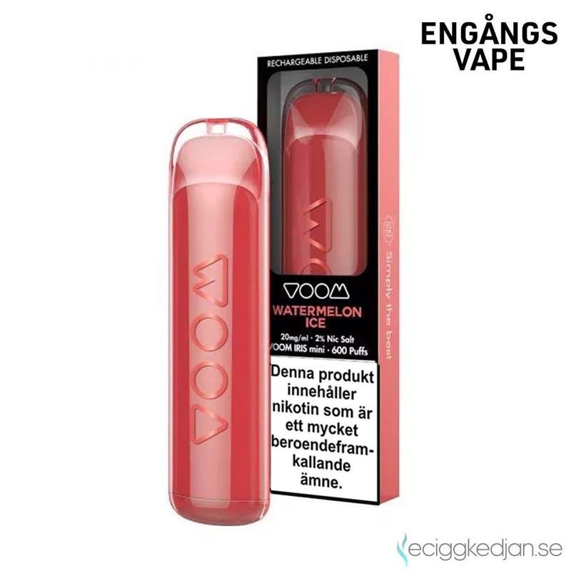 Voom Iris | Watermelon Ice | Engångsvape | OBS!! Utgånget Datum