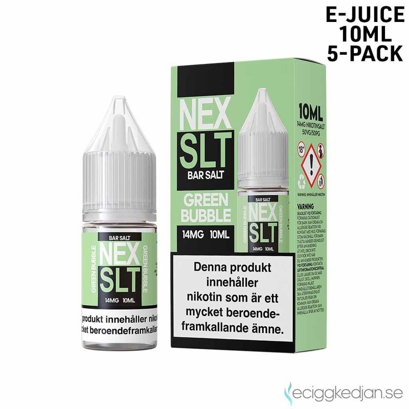 NEX SLT Sweets | Green Bubble | 10ml E-Juice | 5pack