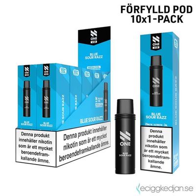 N One Pod V2 | Blue Sour Razz | Förfylld Pod | 10pack