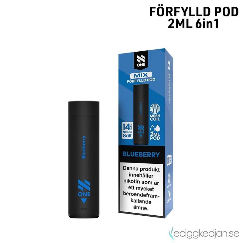 N One 6in1 Pod | Blueberry | Förfylld Pod | 1pack