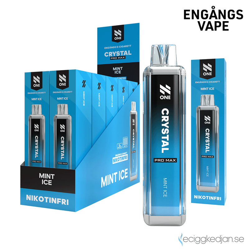 N One Crystal ZERO | Mint Ice | Engångsvape | 10pack