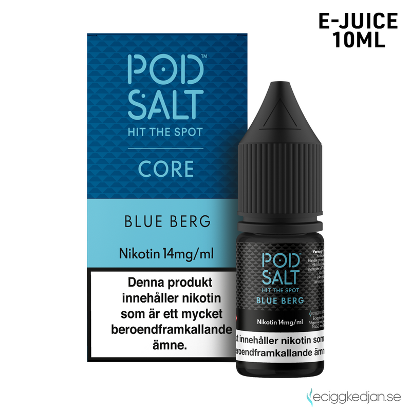 Pod Salt Core | Blue Berg | 10ml E-Juice | OBS!! Kort/Utgånget Datum
