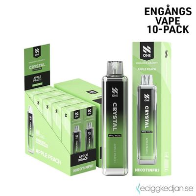 N One Crystal ZERO | Apple Peach | Engångsvape | 10pack