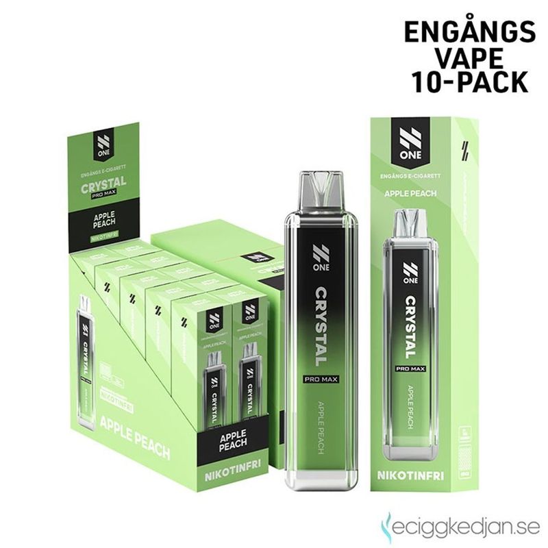 N One Crystal ZERO | Apple Peach | Engångsvape | 10pack