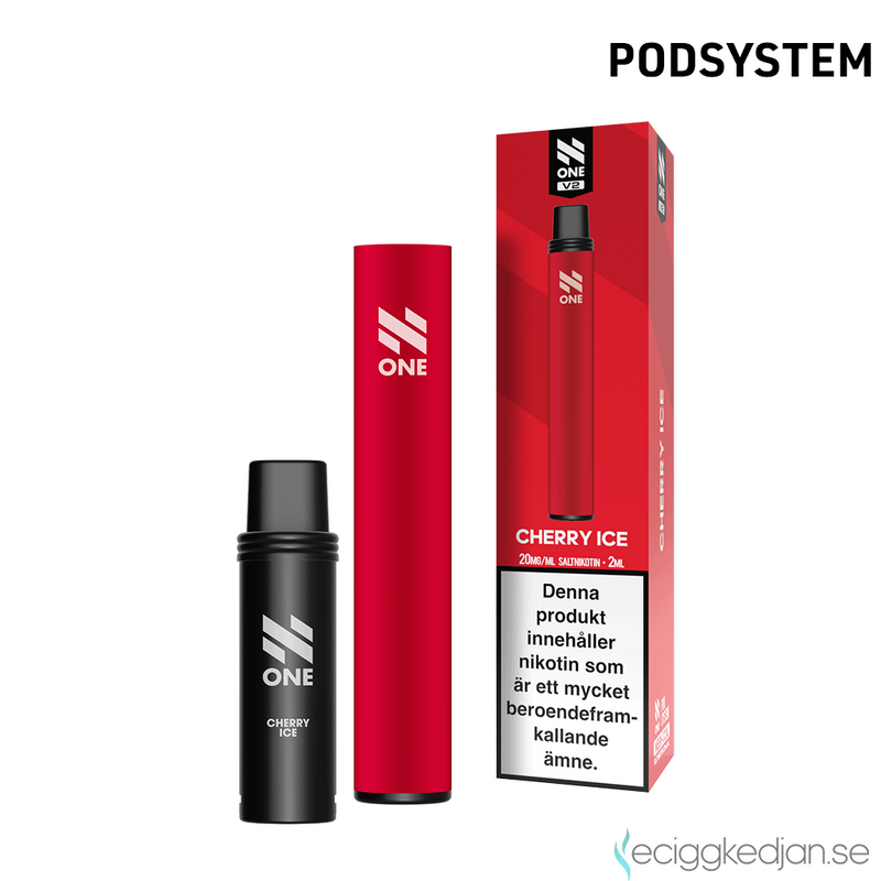 N One Pod Kit V2 | Röd (Cherry Ice) | Batteri inkl Förfylld Pod