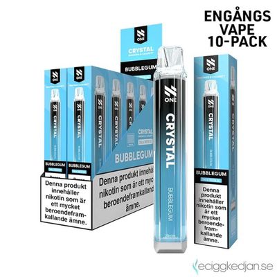 N One Crystal | Bubblegum | Engångsvape | 10pack
