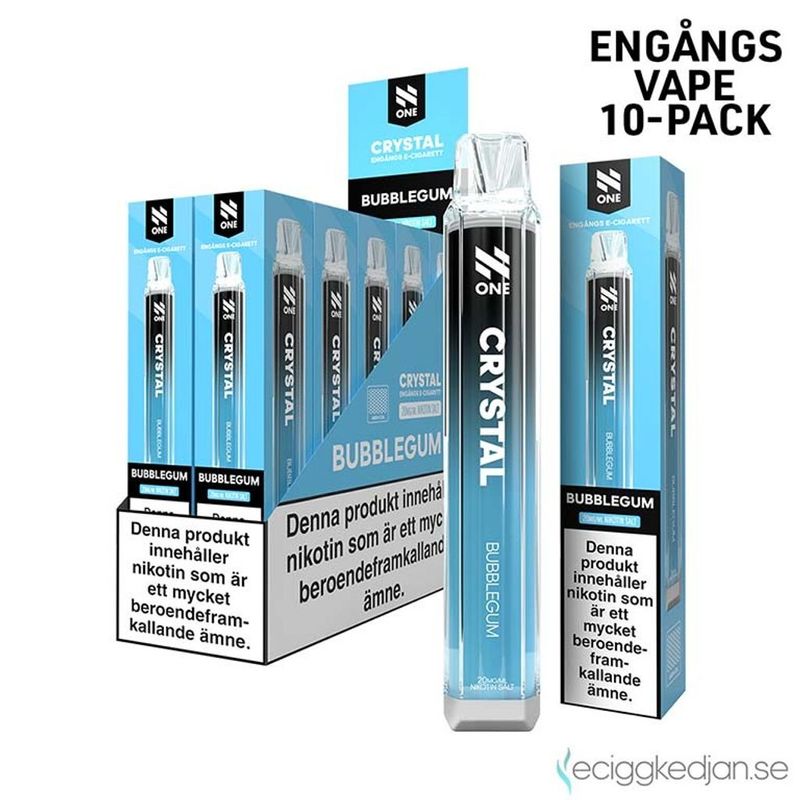 N One Crystal | Bubblegum | Engångsvape | 10pack
