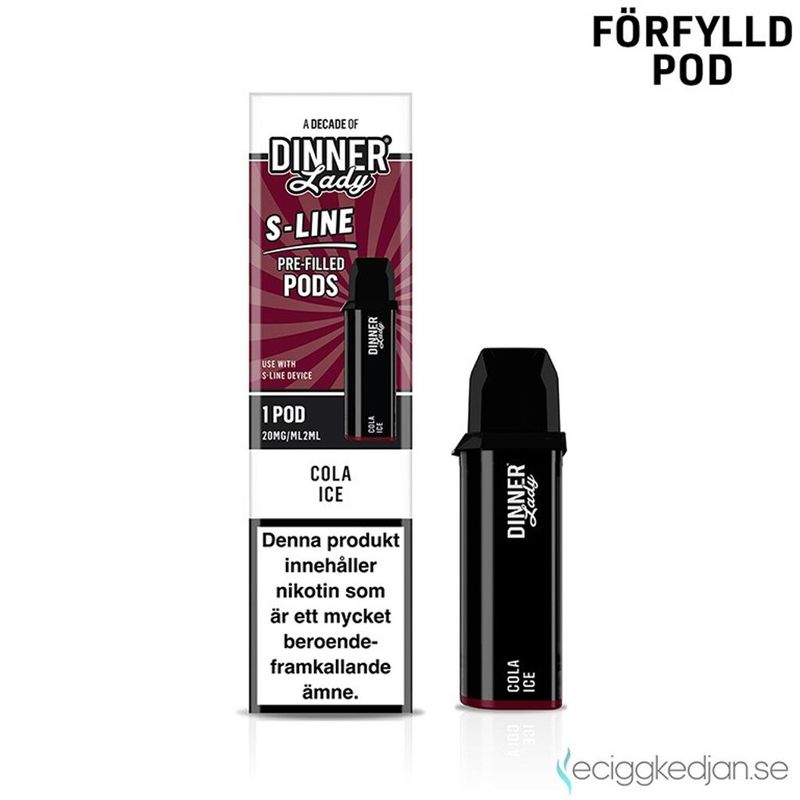 Dinner Lady S-Line Pod | Cola Ice | Förfylld Pod