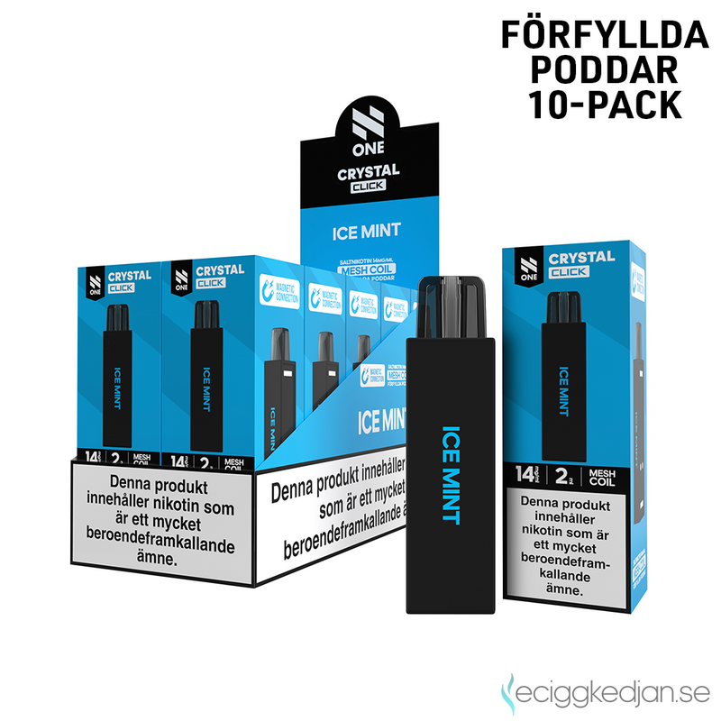 Pod Click | N One Crystal | Ice Mint | Förfylld 14mg Pod | 10pack