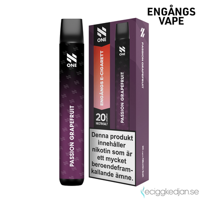 N ONE | Passion Grapefruit | Engångsvape  | Obs! UTGÅNGET DATUM