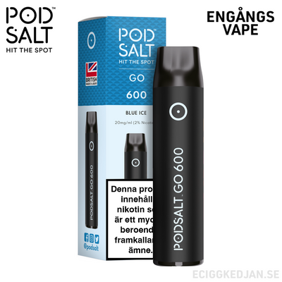Pod Salt GO 600 | Blue Ice | Engångsvape  | OBS!! Utgånget Datum