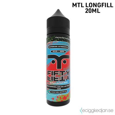Fifty Fifty | Watermelon Blue Razz Ice | 20ml Longfill