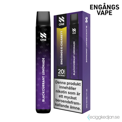 N ONE | Blackcurrant Lemonade | Engångs Vape | UTGÅNGET DATUM