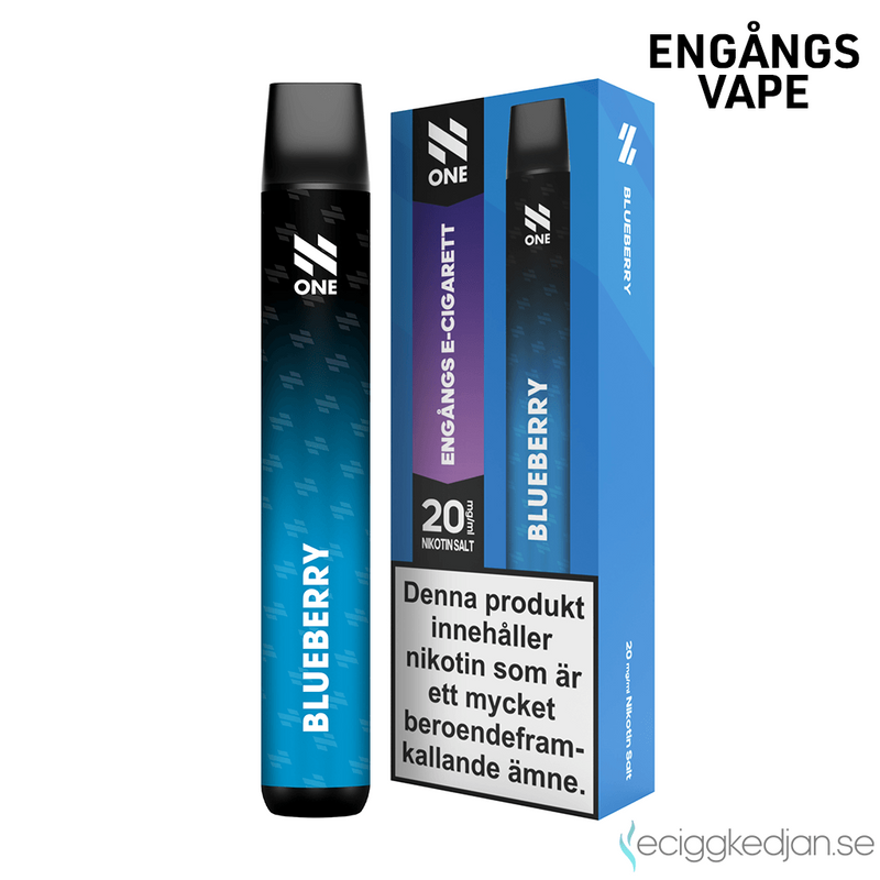 N ONE | Blueberry | Engångsvape  | Obs! UTGÅNGET DATUM