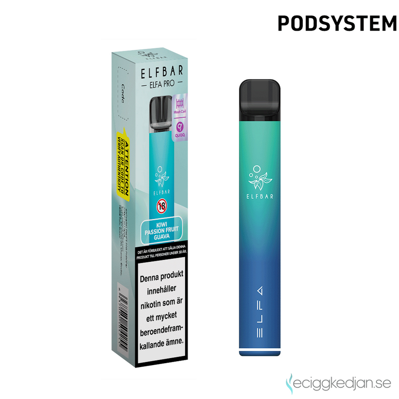Elfa Mesh Pod Kit | Aurora Blue | Batteri inkl Förfylld Pod | OBS!! Utgånget Datum