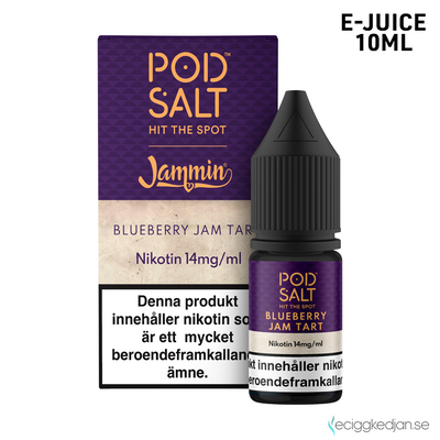Pod Salt Fusion | Blueberry Jam Tart | 10ml E-Juice | OBS!! Kort/Utgånget Datum