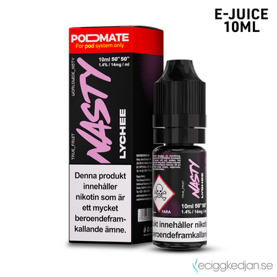 Nasty Podmate Salts | Lychee | 10ml E-Juice | OBS!! Kort/Utgånget Datum