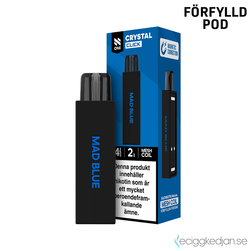Pod Click | N One Crystal | Mad Blue | Förfylld 14mg Pod