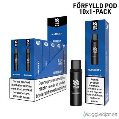 N One Pod V2 | Blueberry | Förfylld Pod | 10pack