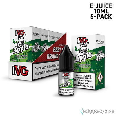 IVG Salts | Sour Green Apple | 10ml E-Juice | 14,5mg Saltnikotin | 5pack