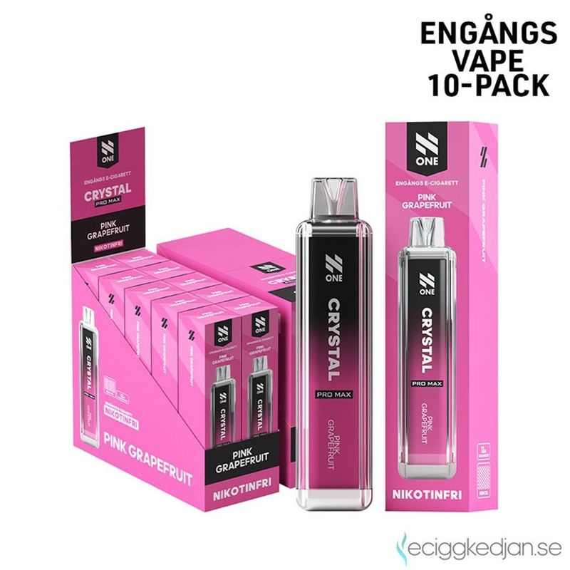 N One Crystal ZERO | Pink Grapefruit | Engångsvape | 10pack
