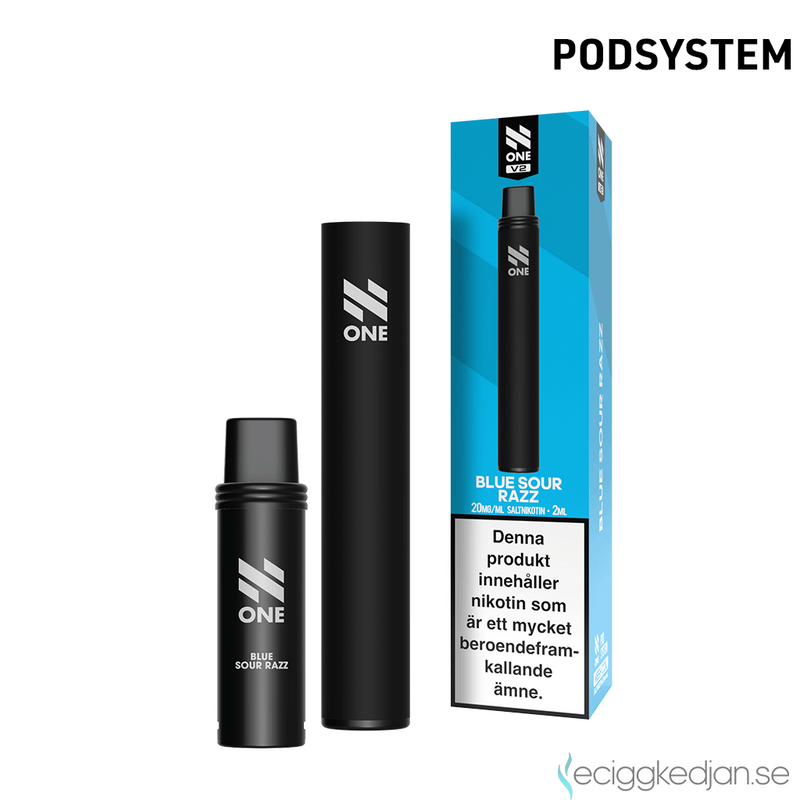 N One Pod Kit V2 | Svart (Blue Sour Razz) | Batteri inkl Förfylld Pod