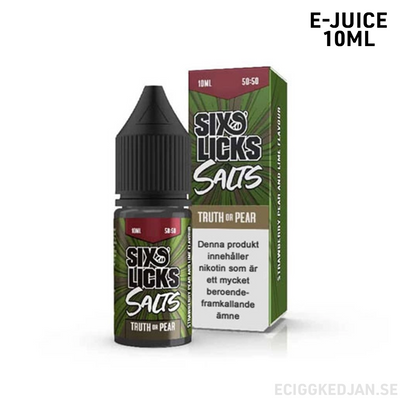 Six Licks | Truth or Pear | 10ml E-Juice | OBS!! Utgånget Datum