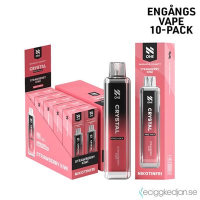 N One Crystal ZERO | Strawberry Kiwi | Engångsvape | 10pack