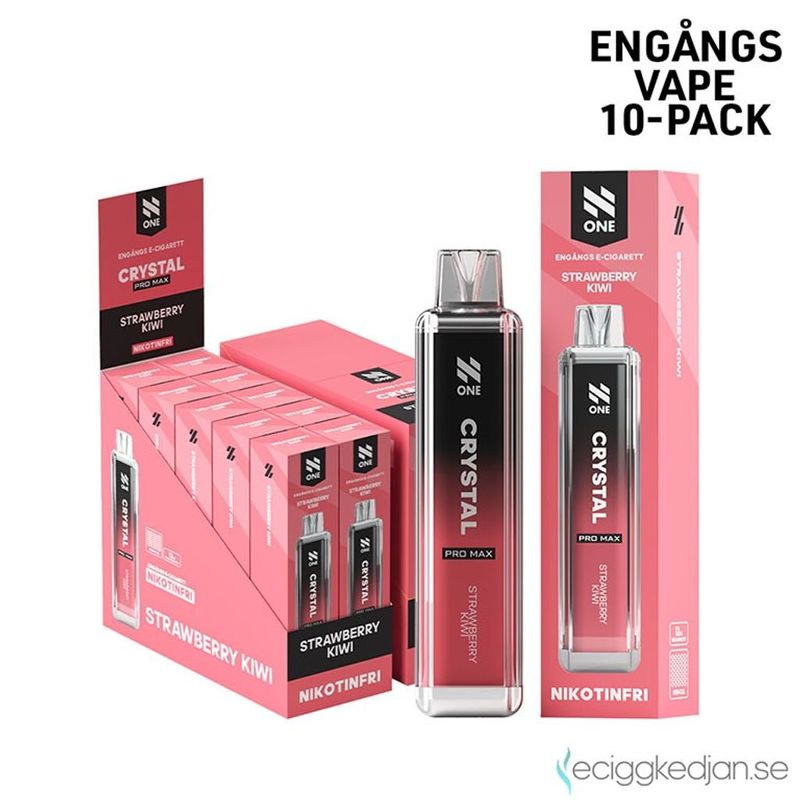 N One Crystal ZERO | Strawberry Kiwi | Engångsvape | 10pack