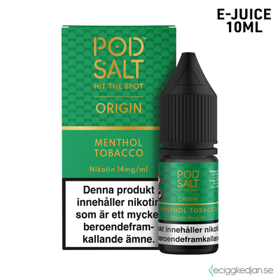 Pod Salt Origin | Menthol Tobacco | 10ml E-Juice | OBS!! Kort/Utgånget Datum