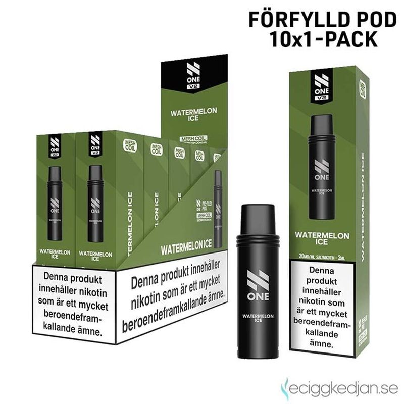 N One Pod V2 | Watermelon ICE | Förfylld Pod | 10pack