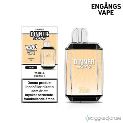Dinner Lady Nano Cube | Vanilla Tobacco | Engångsvape