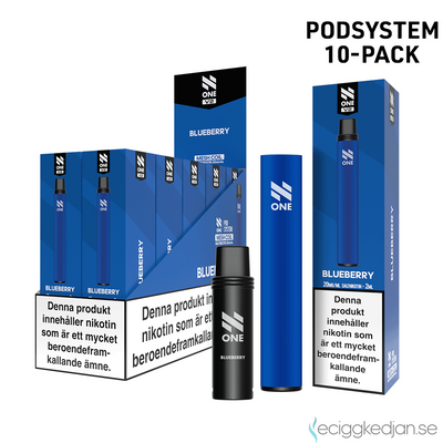 N One Pod Kit V2 | Blå (Blueberry) | Batteri inkl Förfylld Pod | 2*10pack