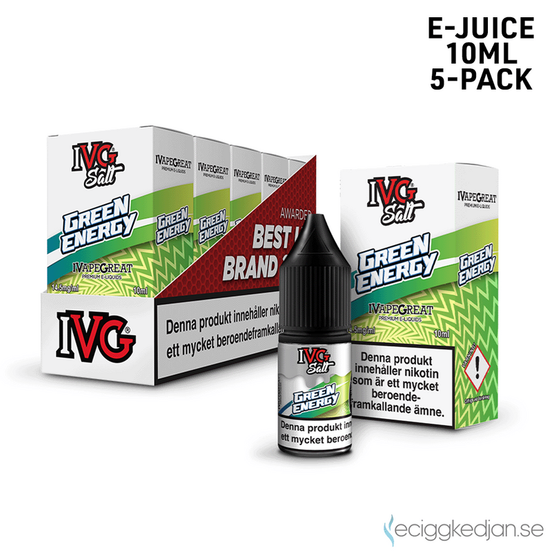 IVG Salts | Green Energy | 10ml E-Juice | 14,5mg Saltnikotin | 5pack