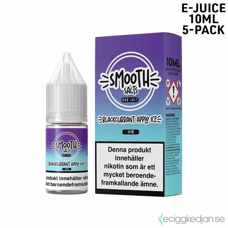 Smooth Salt ICE | Blackcurrant Apple Ice | 10ml E-Juice | 5pack