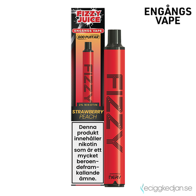 Fizzy | Strawberry Peach | Engångsvape | OBS!! Utgånget Datum