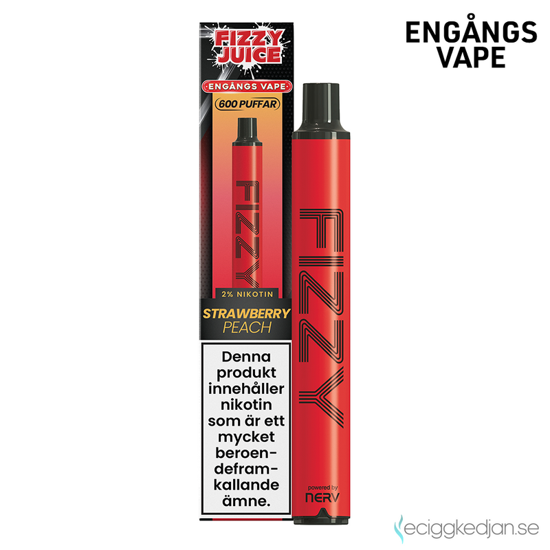 Fizzy | Strawberry Peach | Engångsvape | OBS!! Utgånget Datum