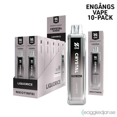 N One Crystal ZERO | Liquorice | Engångsvape | 10pack