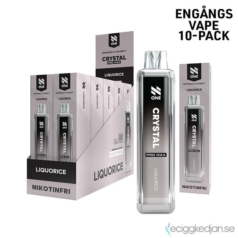 N One Crystal ZERO | Liquorice | Engångsvape | 10pack