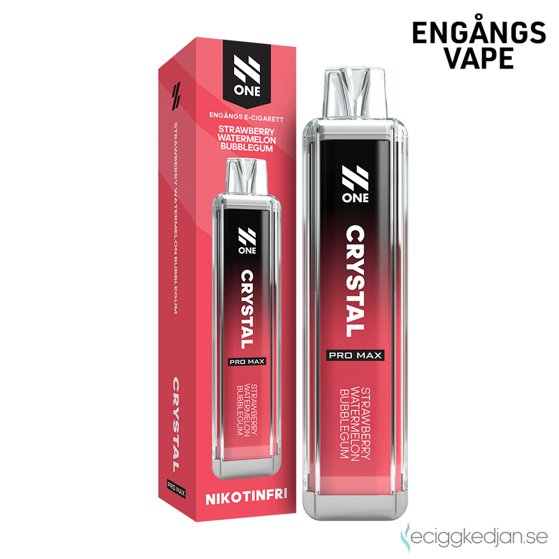 N One Crystal ZERO | Strawberry Watermelon Bubblegum | Engångsvape