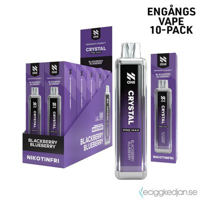 N One Crystal ZERO | Blackberry Blueberry | Engångsvape | 10pack