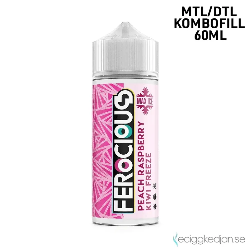 Ferocious | Peach Raspberry Kiwi Freeze | 60ml Kombofill