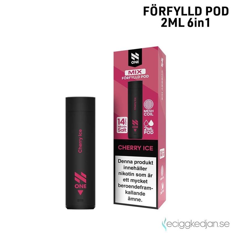 N One 6in1 Pod | Cherry Ice | Förfylld Pod | 1pack